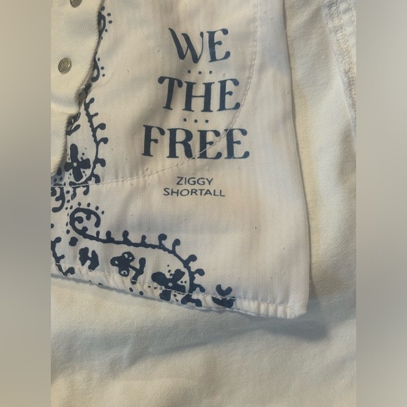 Free People Ziggy Shortalls Optic White Size M We The Free - Picture 10 of 16